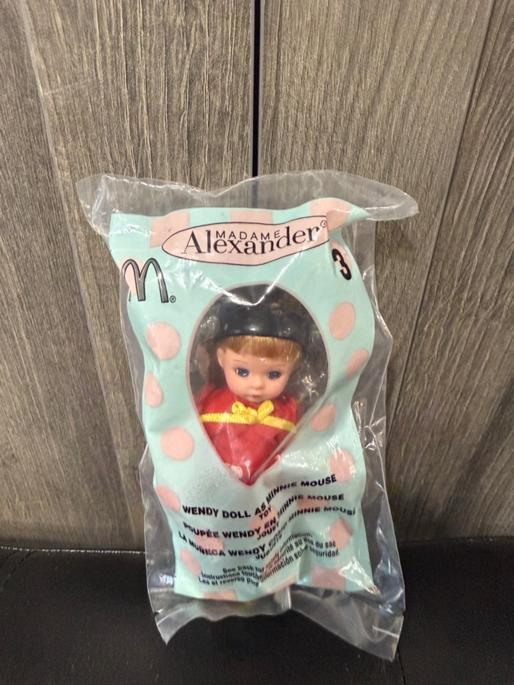 New Madame Alexander Wendy Doll As Minnie Mouse #3 McDonalds Happy Meal Toy
